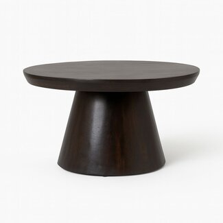 Brooz Salontafel Ben Ø90 Walnoot Bruin – Luxe Ronde Design Salontafel