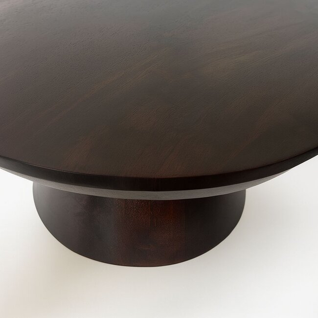 Brooz Salontafel Ben Ø90 Walnoot Bruin – Luxe Ronde Design Salontafel