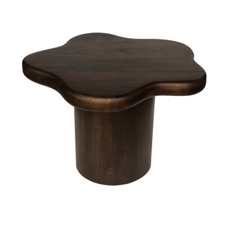 Brooz Salontafel Mees Ø70 Walnoot Bruin – Organische Design Salontafel van Hout  Kliktrigger