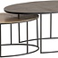 Brooz Monza salontafel set van 2, Blackish bronze and Brass antique