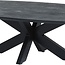 Brooz Akagi Salontafel Deens Ovaal 120 cm Zwart – Design Salontafel met Spinpoot Onderstel