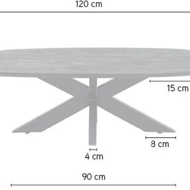 Brooz Salontafel deens ovaal 120, Mango Smooth Natural