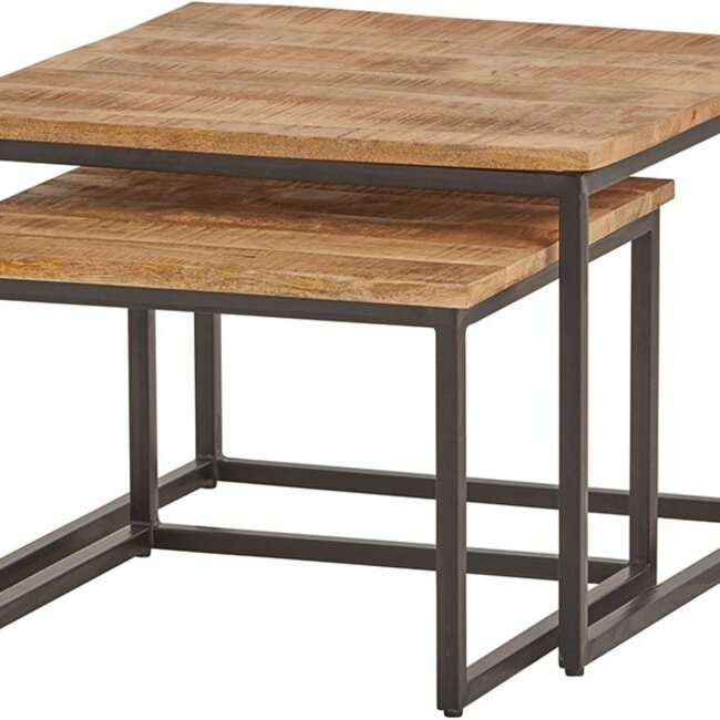 Brooz Cuba vierkante salontafel, set van 2, medium