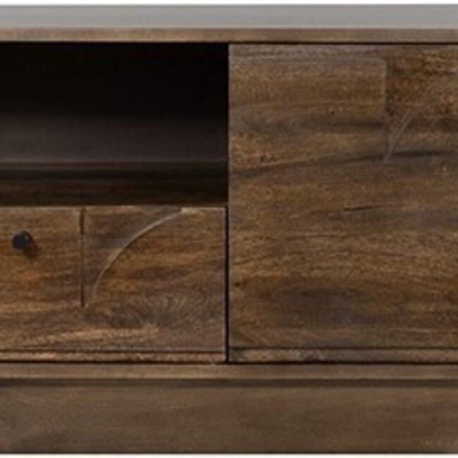 Brooz TV meubel Kaapstad 190 – dark walnut met 3 deuren en lade