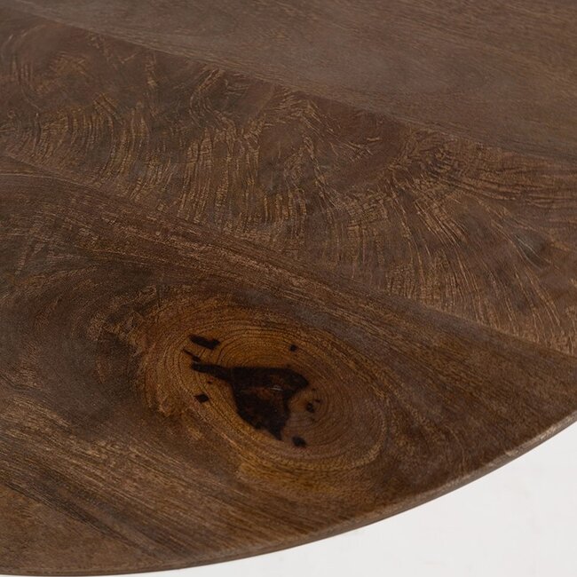 Brooz Bremen Salontafel Ø60 cm – Brown Walnut Massief Hout