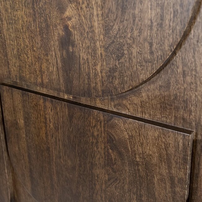 Brooz TV meubel Kaapstad 190 – dark walnut met 3 deuren en lade