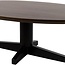 Brooz Scorpio Salontafel 130 cm Ovaal – Mango Brown Walnut met Zwart Spinpoot Onderstel