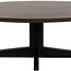 Brooz Scorpio Salontafel 130 cm Ovaal – Mango Brown Walnut met Zwart Spinpoot Onderstel