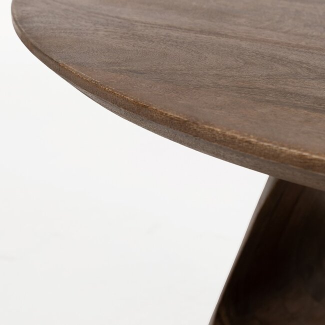 Brooz Bremen Salontafel Ø60 cm – Brown Walnut Massief Hout