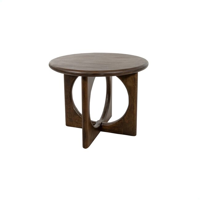 Brooz Organische Salontafel Ø60 cm – Mango Walnut Massief Mangohout
