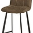 Brooz Industriële barkruk Bolero – Cowboy stof Olive met zwart frame