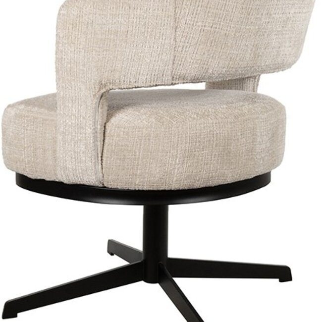 Brooz Draaibare eetkamerstoel Bruce met armleuningen – Cremona stof Natural