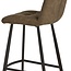 Brooz Industriële barkruk Bolero – Cowboy stof Olive met zwart frame
