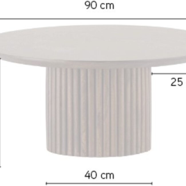 Brooz Salontafel Ø90, Acacia Black