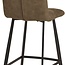 Brooz Industriële barkruk Bolero – Cowboy stof Olive met zwart frame
