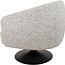 Brooz Moderne draaifauteuil Louis – Puente stof Ecru met zwarte trompetvoet