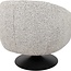 Brooz Moderne draaifauteuil Louis – Puente stof Ecru met zwarte trompetvoet