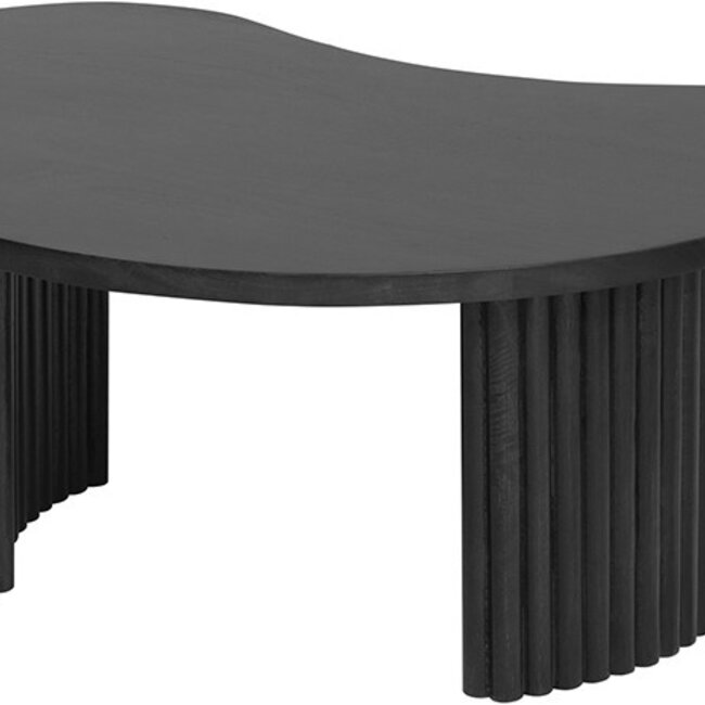 Brooz Firenze Salontafel 85 cm Boonvorm – Zwart Mangohout met Organisch Design