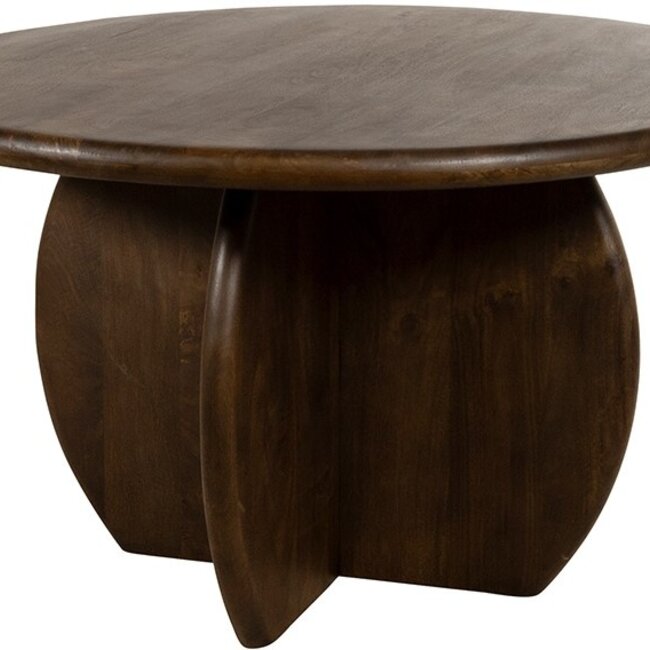 Brooz Belly ronde eettafel Ø130 cm Mango Brown Walnut
