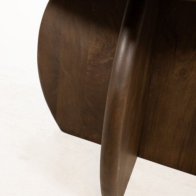 Brooz Belly ronde eettafel Ø130 cm Mango Brown Walnut