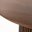 Brooz Salontafel Congo Ø90 Mango Dark Walnut – Ronde Design Salontafel met Lattenvoet