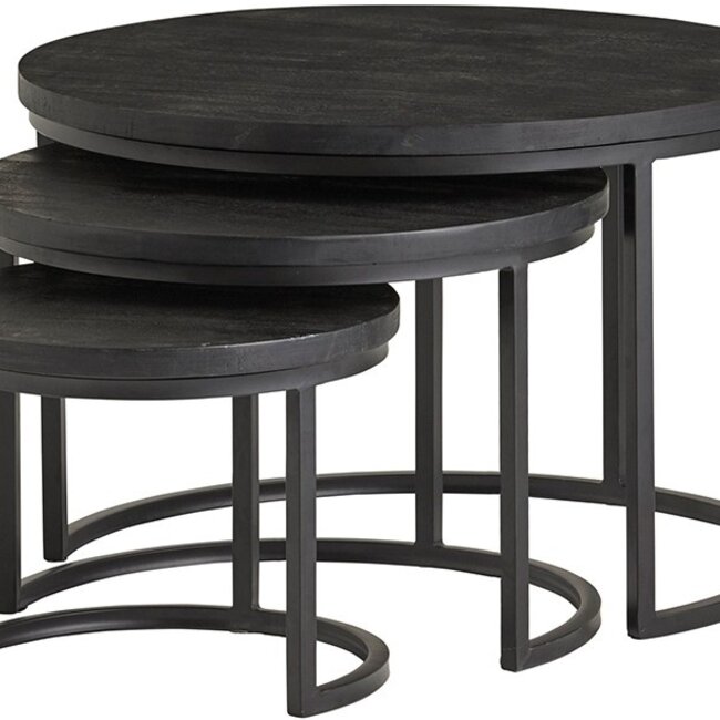 Brooz Enzo salontafel set van 3 Zwart