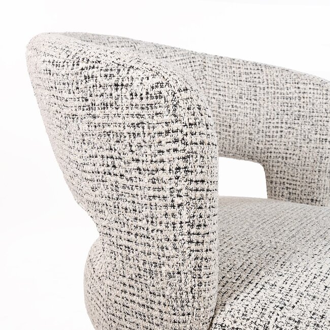 Brooz Eetkamerstoel Sting met armleuningen en vaste poten – Cremona stof Coco - Salt'n Pepper