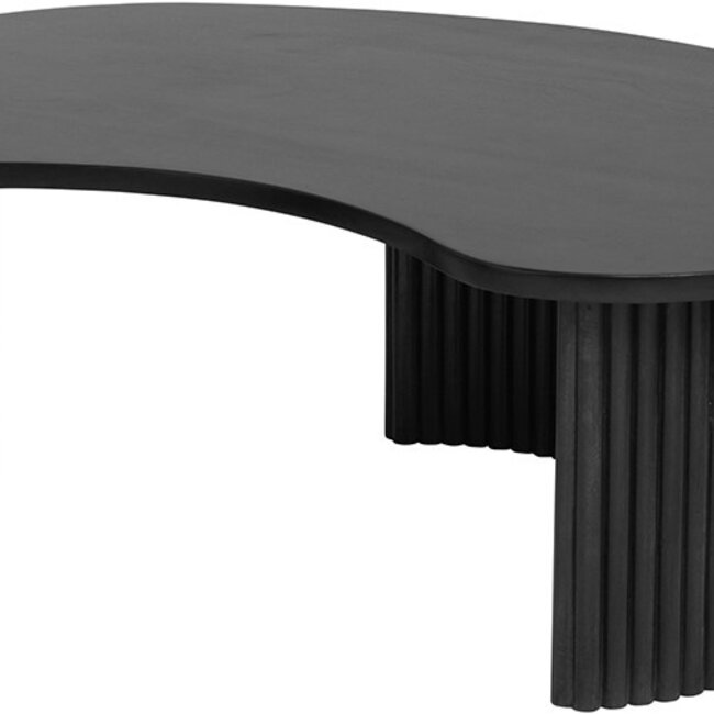 Brooz Firenze salontafel 125 cm boonvorm zwart