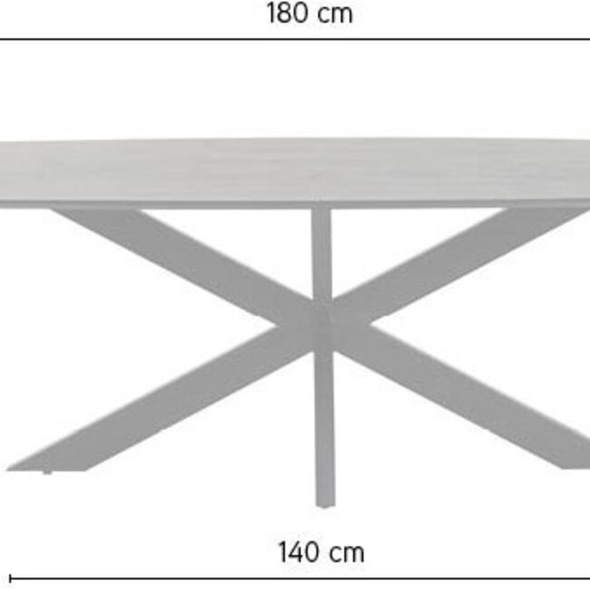 Brooz Deens ovale eettafel 180 cm Akagi zwart