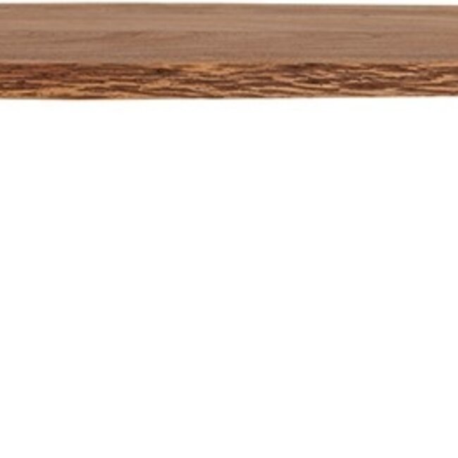 Brooz Freeshape Industriële boomstam eetkamerbank massief acacia – zwart U-onderstel