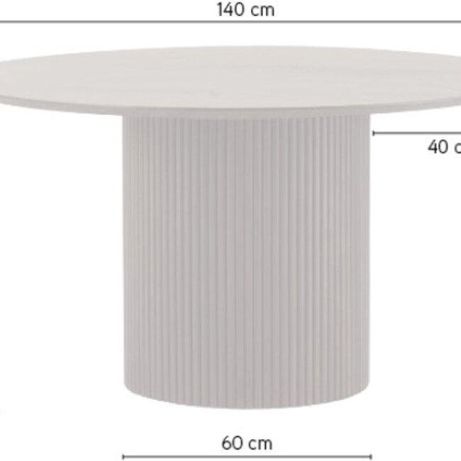 Brooz Congo ronde eettafel 140 cm Zwart