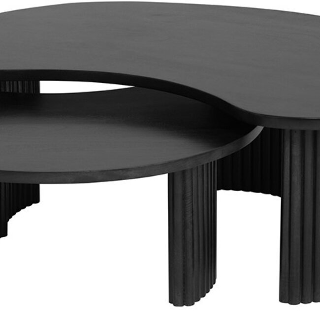Brooz Firenze salontafel 125 cm boonvorm zwart