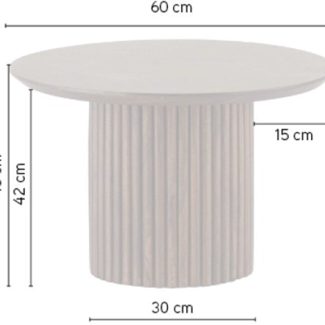 MySons Salontafel Ø60, Mango Dark Walnut