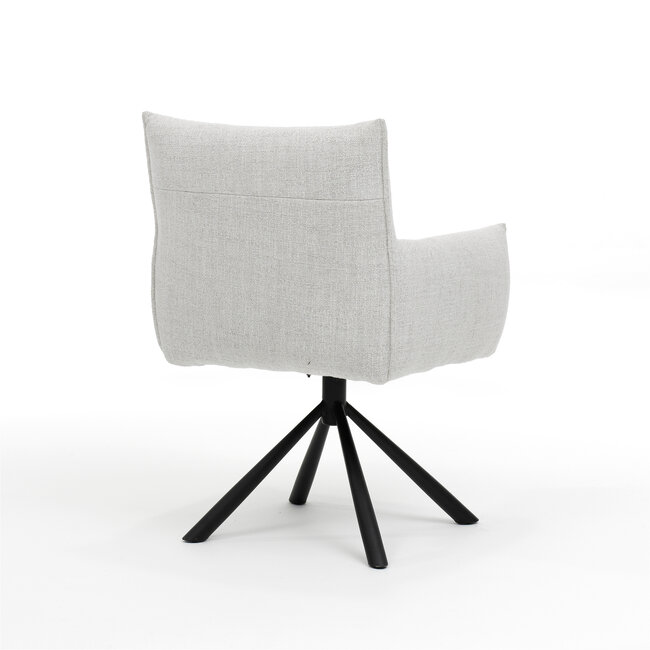 RV Design Draaibare eetkamerstoel Focus met armleuningen en auto-return – Oasis shell stof Beige