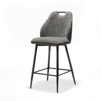 RV Design Barkruk Adele met handgreep – Retro Bliss stof Antraciet