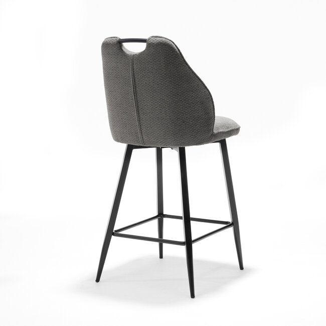 RV Design Barkruk Adele met handgreep – Retro Bliss stof Antraciet