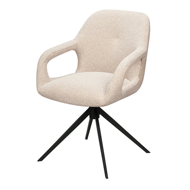 RV Design Draaibare eetkamerstoel Move met relax rug en pocketvering – Sahara stof Linen