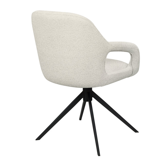 RV Design Draaibare eetkamerstoel Move met relax rug en pocketvering – Sahara stof mushroom