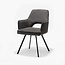 RV Design Eetkamerstoel Jody met armleuningen – Aragon stof antraciet