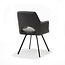 RV Design Eetkamerstoel Jody met armleuningen – Aragon stof antraciet