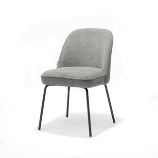 RV Design Eetkamerstoel Luxor zonder armleuningen met pocketvering – Aragon stof grijs