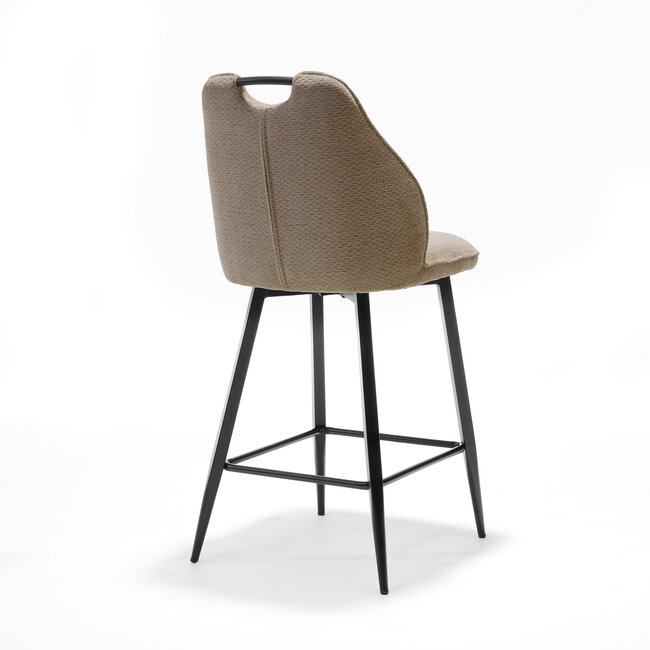 RV Design Barkruk Adele met handgreep – Retro Bliss stof taupe