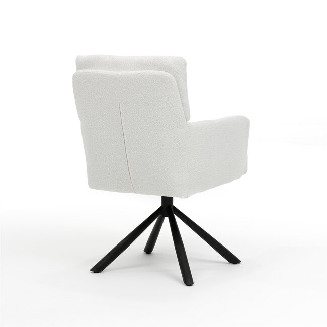 RV Design  Draaibare armstoel Fresco 180° met pocketvering – Teddy Ivory
