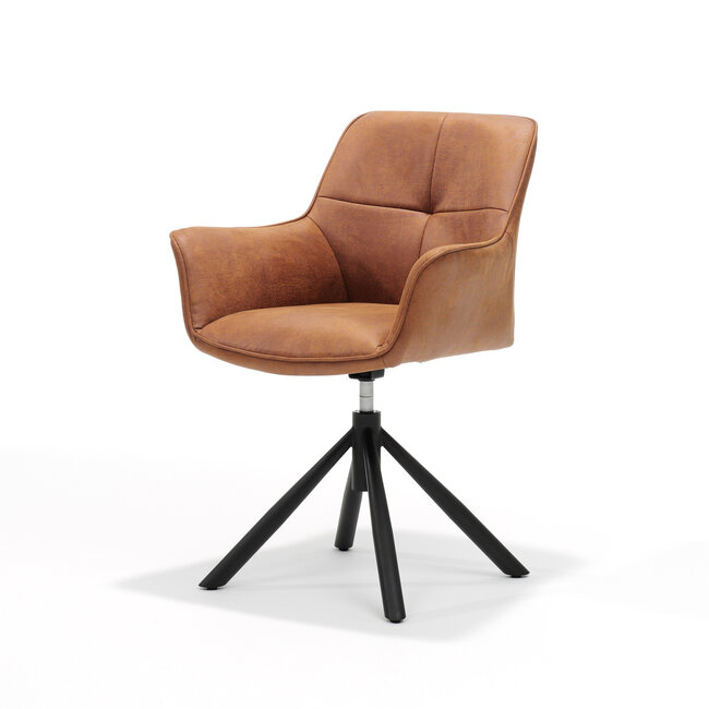 RV Design Draaibare armstoel Rapid 360° met gasveer – Bull microleder  Camel