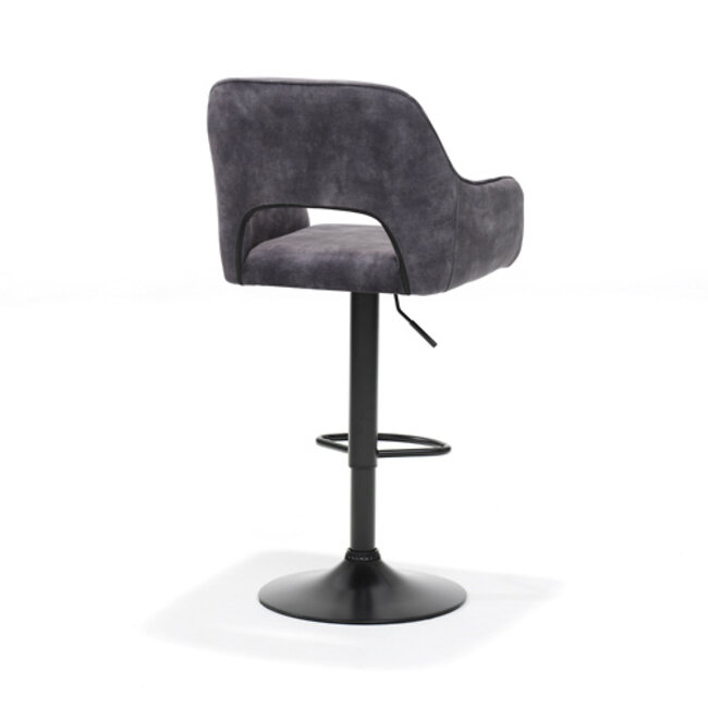 RV Design Verstelbare barkruk Katy met armleuningen – Aurora stof antraciet