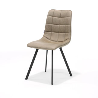 RV Design Eetkamerstoel Cora zonder armleuningen met handgreep – Bull microleder Liver