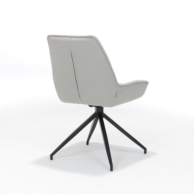 RV Design Draaibare eetkamerstoel Montana met armleuningen – teddy stof Clay