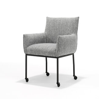 RV Design Armstoel Giant met skatewielen – Oasis stof  Grey