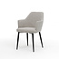 RV Design Eetkamerstoel Calvin met armleuningen – Teddy Alpine stof naturel