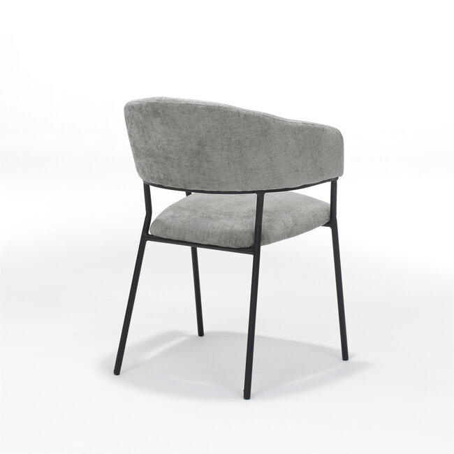 RV Design Eetkamerstoel Liam met armleuningen – Perfect Harmony stof Grijs